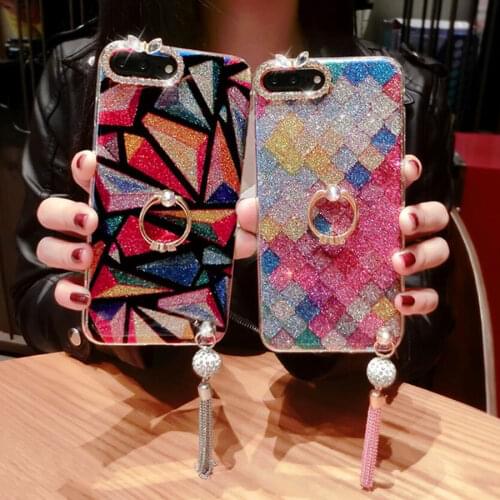 Rhombic Fish Scale Glitter Shinny Phone Case For iPhone 11 X XR MAX 7 8 6 6S plus kickstand Soft TPU Silicone Back Cover Coque