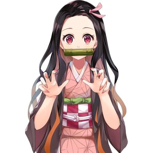 Demon Slayer Nezuko Kamado colored car stickers for volkswagen bmw e46 bmw e90 passat b6 car sticker automobile car accessories