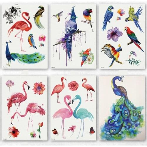 Elegant peacock blue feather21 X 15 CM Temporary Body Art Waterproof