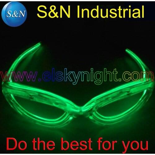 El Wire Party Grass Glasses - on/slow flash/quick flash/off Green color + free shipping
