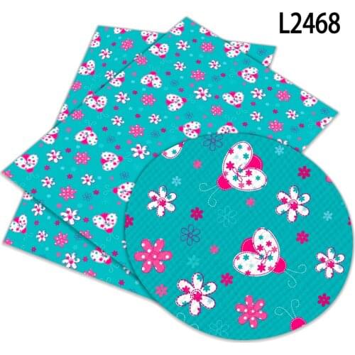 Beautiful Ladybug Pattern Printed Synthetic Faux Leather 30 cm x 136cm for for DIY Hair Bow Bags Shoes Crafts Materia L246 L247