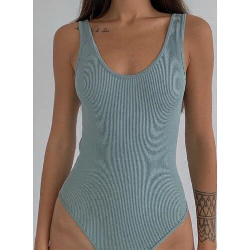 2021 New Summer Autumn Jumper Body suit Women Casual Sexy Slim Beach Jumpsuit Romper Girl Knitted Bodysuit Solid Brand Suit y2k