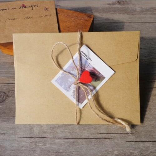 10pcs Retro Style Kraft Paper Airmail Envelopes A Grade Party Favor Bag Party Message Envelope 2 Colors Vintage Zakka Post