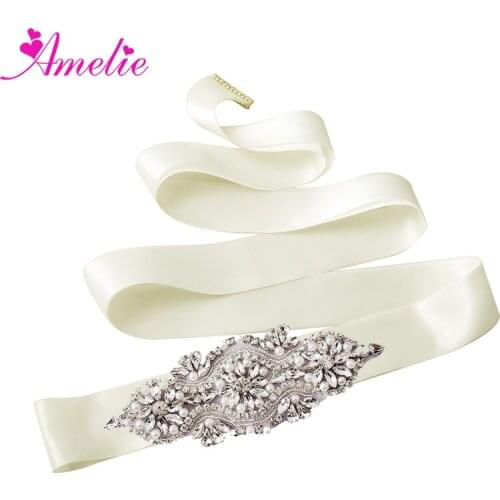 Fancy Sash Rhinestone Pearl Hair Band Women Bridesmaid Wedding Sash Dress Decoration Bridal Belt