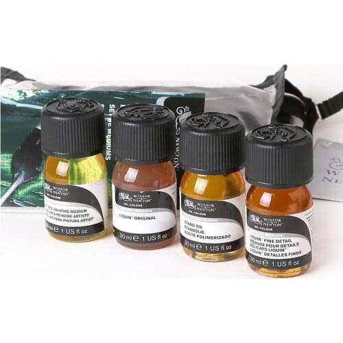 Imported British Windsor Newton acrylic medium/oil painting medium set painting medium agent 30ml*4 bottle