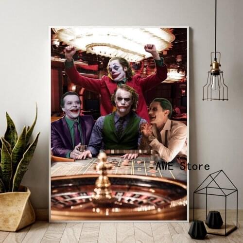 Classic Movie Joker Poster Canvas Painting Cuadros Posters Print Wall Art for Living Room Home Decor (No Frame)