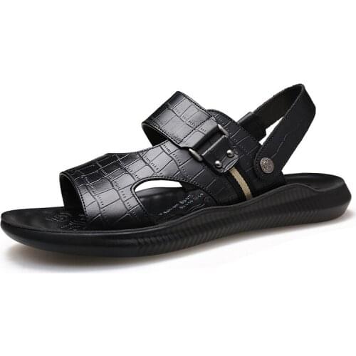 2021 New Mens Sandals Fashion Wear-resistant Non-slip Sandals Summer Soft-soled Lightweight Business Casual Beach Shoes