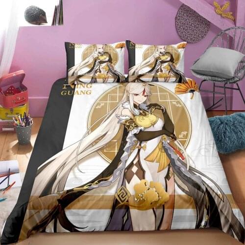 Touhou Project Remilia Scarlet Flandre Japanese Anime Duvet Cover With Pillowcases Bedding Linen Genshin Impact Bedclothes