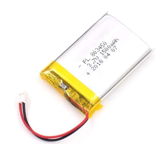 Mejuew 3.7V 1500mAh 803450 Rechargeable Lipo Battery with JST Connector
