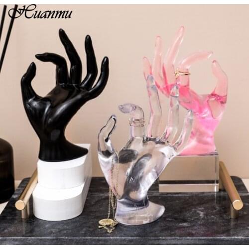 Jewelry Display Stand Decorations Holder Ok Hand Model Jewelry Bracelet Ring Storage Display Props Display Ornaments Home Decor