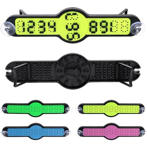 With Suckers and Holder License Plate Telephone Number Plates Car Sticker Car Styling Temporary Parking Card DIY