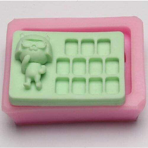 High quality Silicone mould 3D Pottery makeup box shape Fondant cake mold Handmade soap mold resin clay craft DIY tools