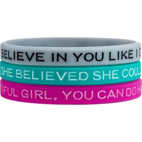 300pcs Motivational Engraved Mantra Silicone Bracelets Rubber Wristbands Free Shipping by DHL