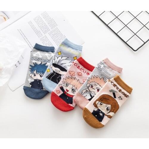 Anime Jujutsu Kaisen Ryomen Sukuna Cosplay Spring Cartoon Hashibira Cotton Socks Adult Child Boy Sock
