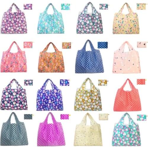 50x65cm Waterproof Nylon Foldable Shopping Bags Reusable Storage Bag Eco Friendly Shopping Bags Tote Bags Large Capacity