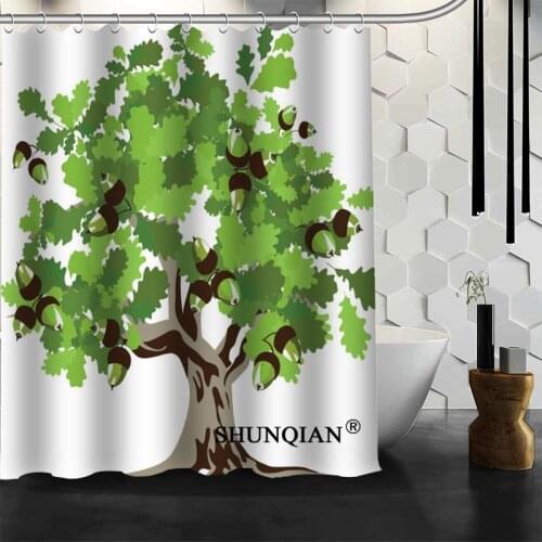Popular Custom Heart Tree Shower Curtains Polyester Bathroom Waterproof Bath Curtain Size 150X180cm165X200cm180X200cm