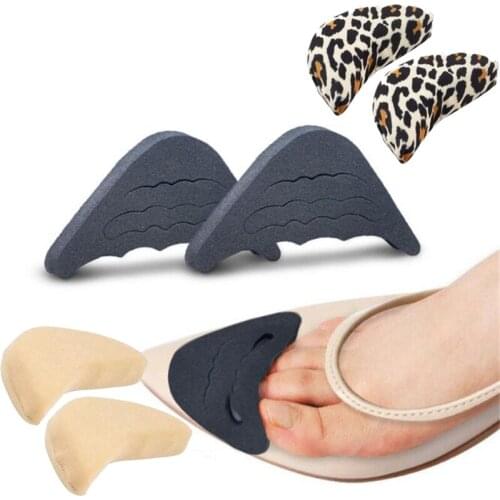 1 pair Anti-Pain Cushion Foot Forefoot Half Meter Shoes Pad Top Plug Pointed Round Shoe Inserts Insoles Toe Shoes Accessories