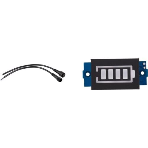 1 Pair Male Female Plug 2 Pin LED Waterproof Connector Cable & 1 Pcs 1S Series Lithium Battery Capacity Indicator Module