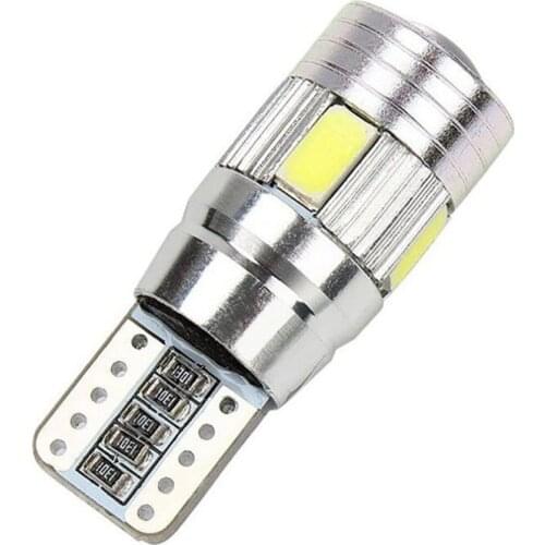 1 PC Car Light Bulb 5630 6smd W5w Car 12v Led Tail Brake Rear Light Lamp Car Led Light Canbus Wedge Bulb Lamp Hot Hot