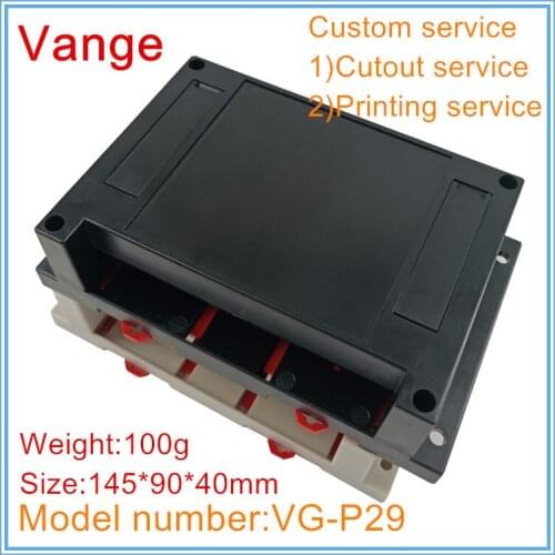 1pcs/lot din rail control outlet box 145*90*40mm ABS plastic case enclosure junction box for electronic PCB