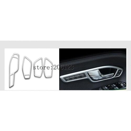 4pcs Chrome Interior Door Handle Bowl Trim Car Sticker For Range Rover Evoque 2011-2015 Accessory For Left Hand Driver