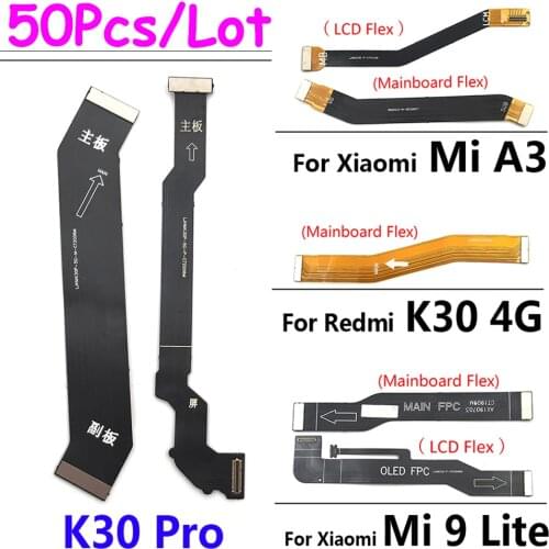 50Pcs/Lot，For Xiaomi Mi A3 F2 Pro / K30 Pro / Mi 9 Mi9 Lite Main FPC LCD Display Connect Mainboard Flex Cable Ribbon