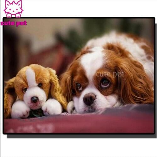 5d DIY Diamond Painting Cavalier king charles spaniel Diamond Embroidery Cross Stitch,mosaic rhinestone Needlework Home Decor
