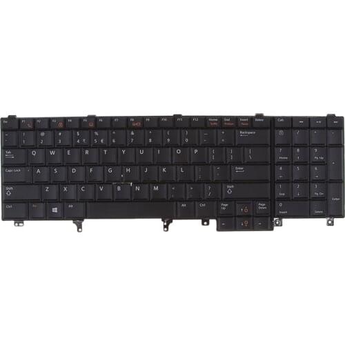 US English Tablets Keyboard with Mini Enter Button for Dell Latitude E6520 E6540 E5520 E5530