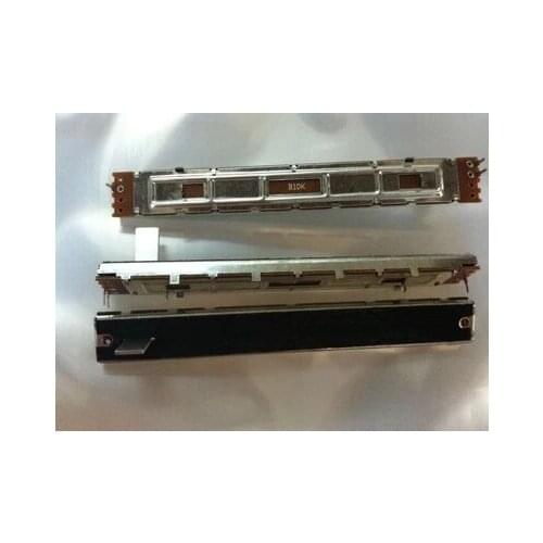 Freeshipping 10PCS The 12.8 cm wide type straight sliding potentiometer B10K single shaft length 15MM mixer fader potentiometer