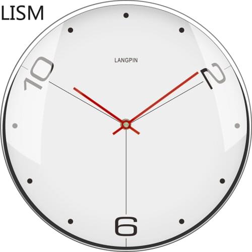 Large Nordic Wall Clock Modern Design Living Room Bedroom Office White Metal Clocks Wall Simple Japenese Home Decor 12 Mm Sheet