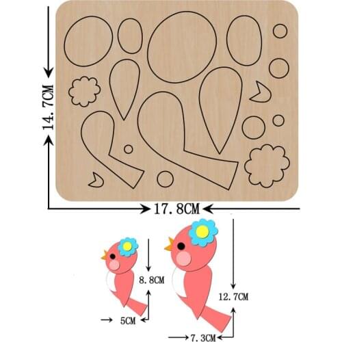 Handmade Birds Wooden Cutting Die & Wood Dies For DIY Leather Cloth Paper Craft Fit Common Die Cutting Machines on the Market
