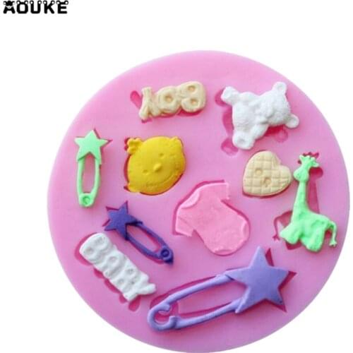 Baby Articles Daily Use 3D Fondan Cake Liquid Silicone Mold Candy Pastry Mould Jello Pudding Ice Cub Chocolate Molds DIY Tools
