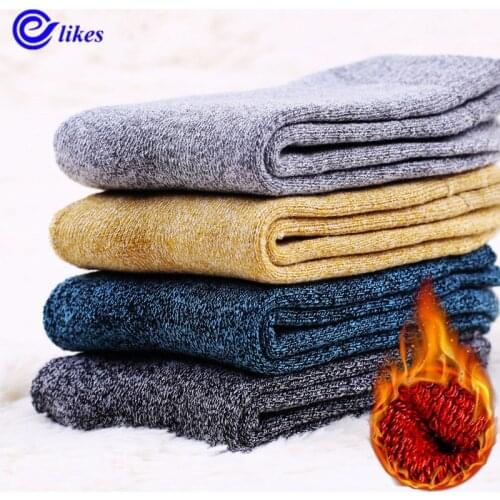 Elikes Men's Terry Socks