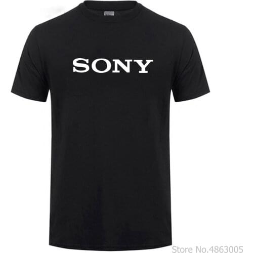 Print Men Tshirts Creativity Quality Sony T-Shirt Soft solid colour T Shirts Street Mens Clothes
