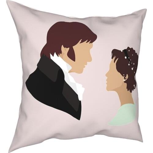 Pride And Prejudice Jane Austen Pillow Cover Home Decor Cushions Throw Pillow for Living Room Polyester Double-sided Printing