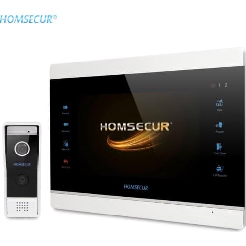 HOMSECUR 7" Wired Video Door Entry Phone Call System with One Button Unlock for Apartment BC031HD-B+BM704HD-S