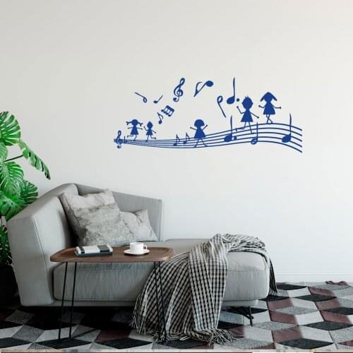 Art Music Notes Wall Stickers Music Notes Lepu Decals Melody Wallpaper Home Living Room Office Decoration Wallpaper DW8784