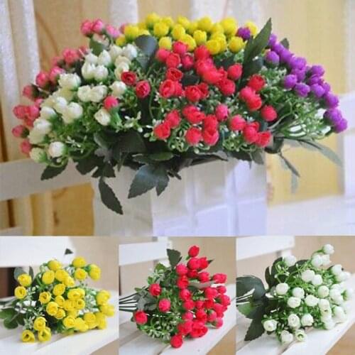Beautiful Artificial Flowers Fake Garden 36 Heads False Plastic Bouquets Outdoor Plants Wedding Decor
