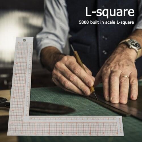 DIY Quilting Ruler 90 Degree L-shape Patchwork Cloth Cutting Scale DIY Garment Design Patchwork Ruler 21.5x21.5x1cm