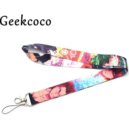 Lanyard My Hero Academia Anime Cute Neck Strap Lanyards for keys ID Card Gym Mobile Phone Straps USB badge DIY Hang Rope J0251