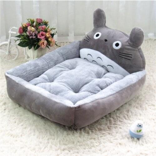 Cartoon Totoro Pet Soft Dog Bed House Winter Warming Dog House With Removable Cover Pet Cat Bed House Dog Beds for Dogs Blanket