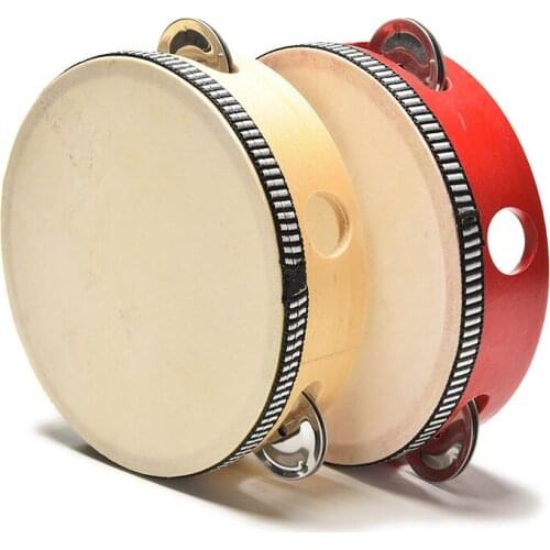 Musical Beat Instrument Hand Drum Childrens Kids Musical Wooden Drum Rattles Educational Toy