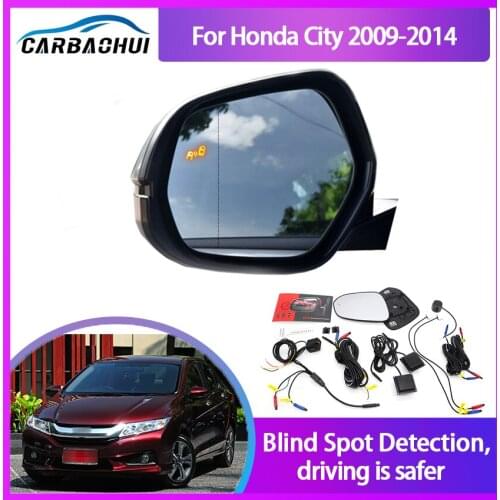 Blind Spot Detection System For Honda City 2009-2014 Rearview Mirror BSM BSD Monitor Lane Change Assist Parking Radar Warning