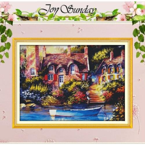 Fairy-tale Cottage Counted Cross Stitch 11CT 14CT Cross Stitch Set Wholesale Scenery Cross-stitch Kit Embroidery Needlework