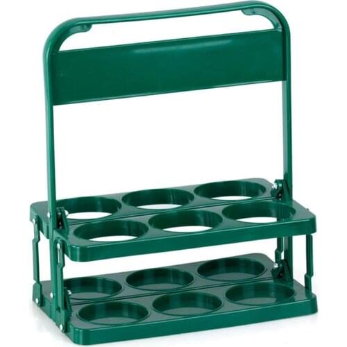 6 Holes Foldable Bottle Carrier, Portable BBQ Party Beer Jar Holders, Basket for Kitchen Storage and Organisation