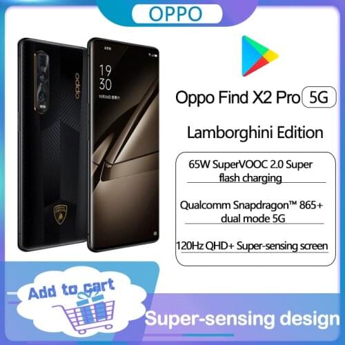 Original OPPO Find X2 Pro 5G Lamborghini Smartphone Snapdragon 865 Camera 48MP 6.7" 3168x1440P 65W FlashCharge 4260mAh 12G 512G