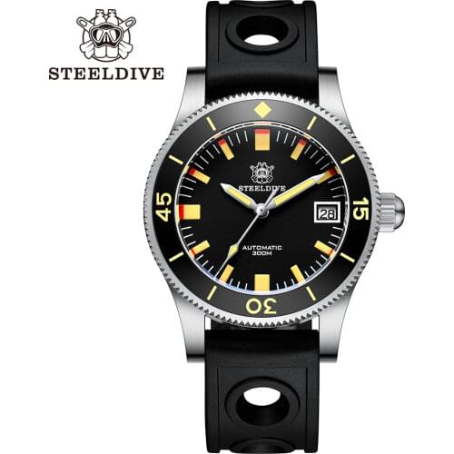 STEELDIVE 1952U Diver Watch 300m Mechanical Watches For Men NH35 Sapphire Crystal Watches For Men Automatic Watch C3 Luminous