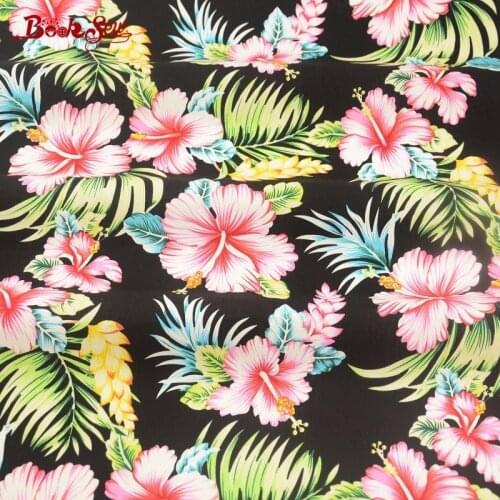 Booksew Cotton Poplin Fabric Scrapbooking Dolls Crafts Printed Floral Quilting Dress Pillow Shirt Fat Quarter Meter Clothing