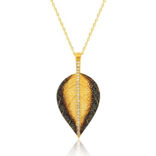 Tevuli 925 Sterling Silver Leaf Lady Necklace