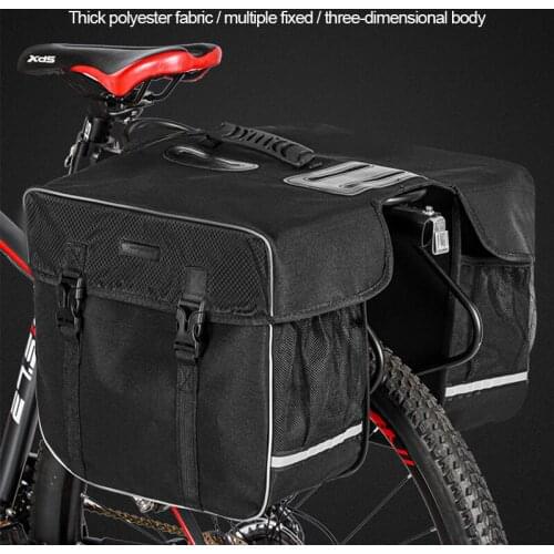 Bike Bags High Capacity Cycling Double Side Rear Rack Tail Seat Pannier Pack Luggage With Reflective Strip Bicycle Mountain Road